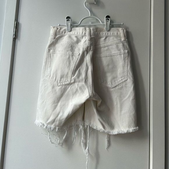 Agolde White Denim Bermuda Short - Picture 3 of 5